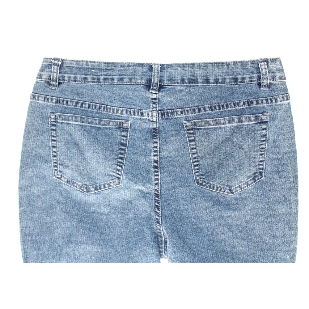 Soft Surroundings Nevaeh Floral Beaded Fairy Cropped Denim Jeans Pants Women 10P - Picture 5 of 15